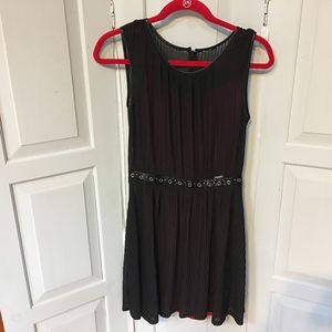 Guess Black and Pink Perforated Dress